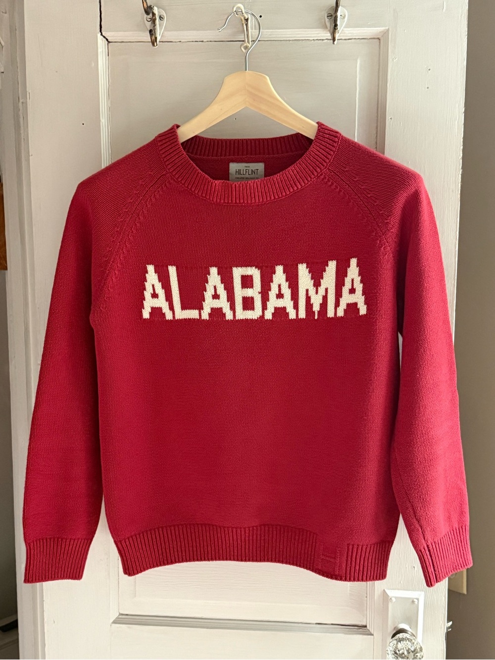 HILLFLINT Alabama Crewneck Knit Sweater in Crimson